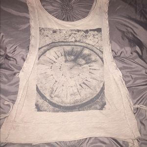 Free people compass lace up muscle tank never worn